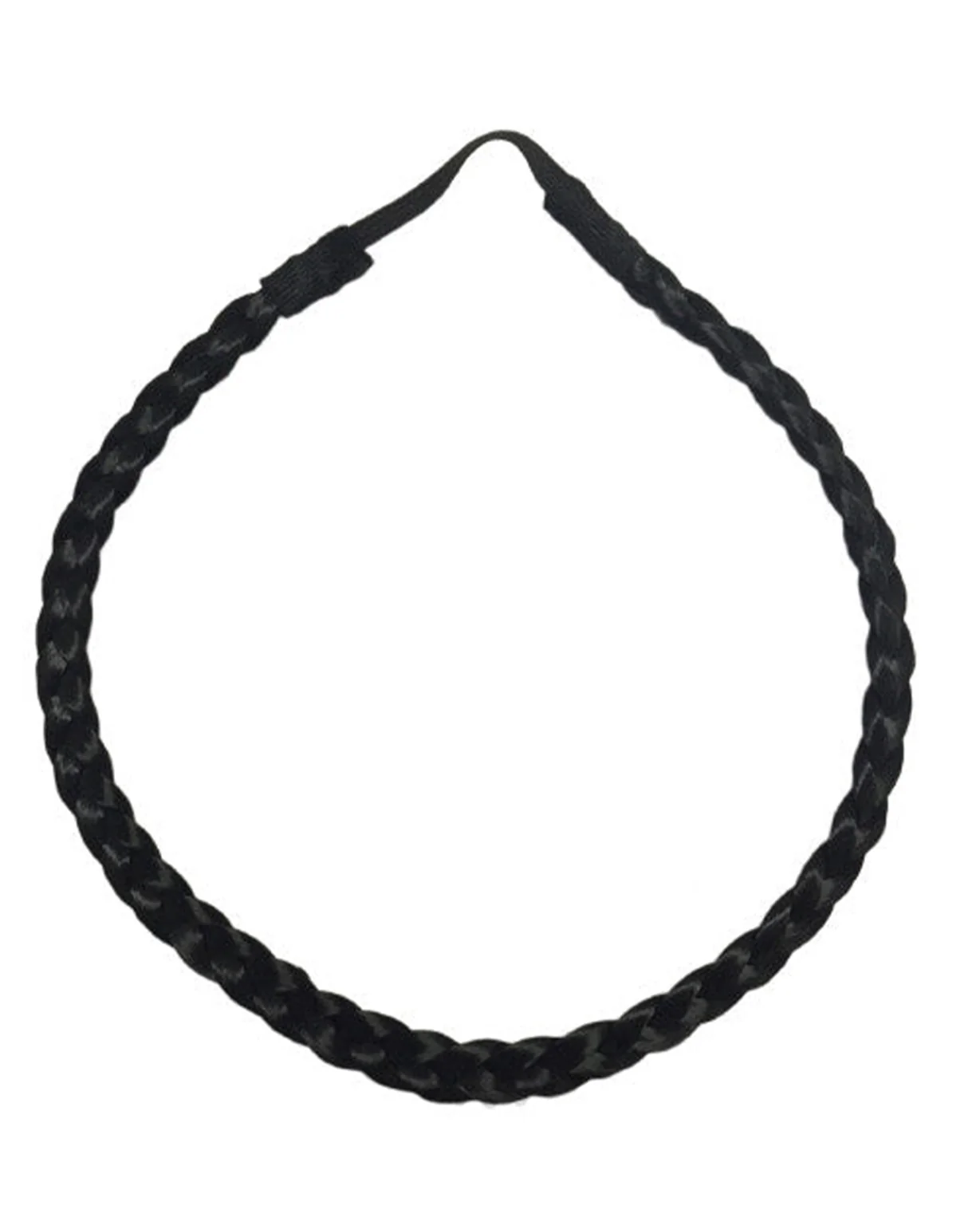 Braided Hairband, Jet Black