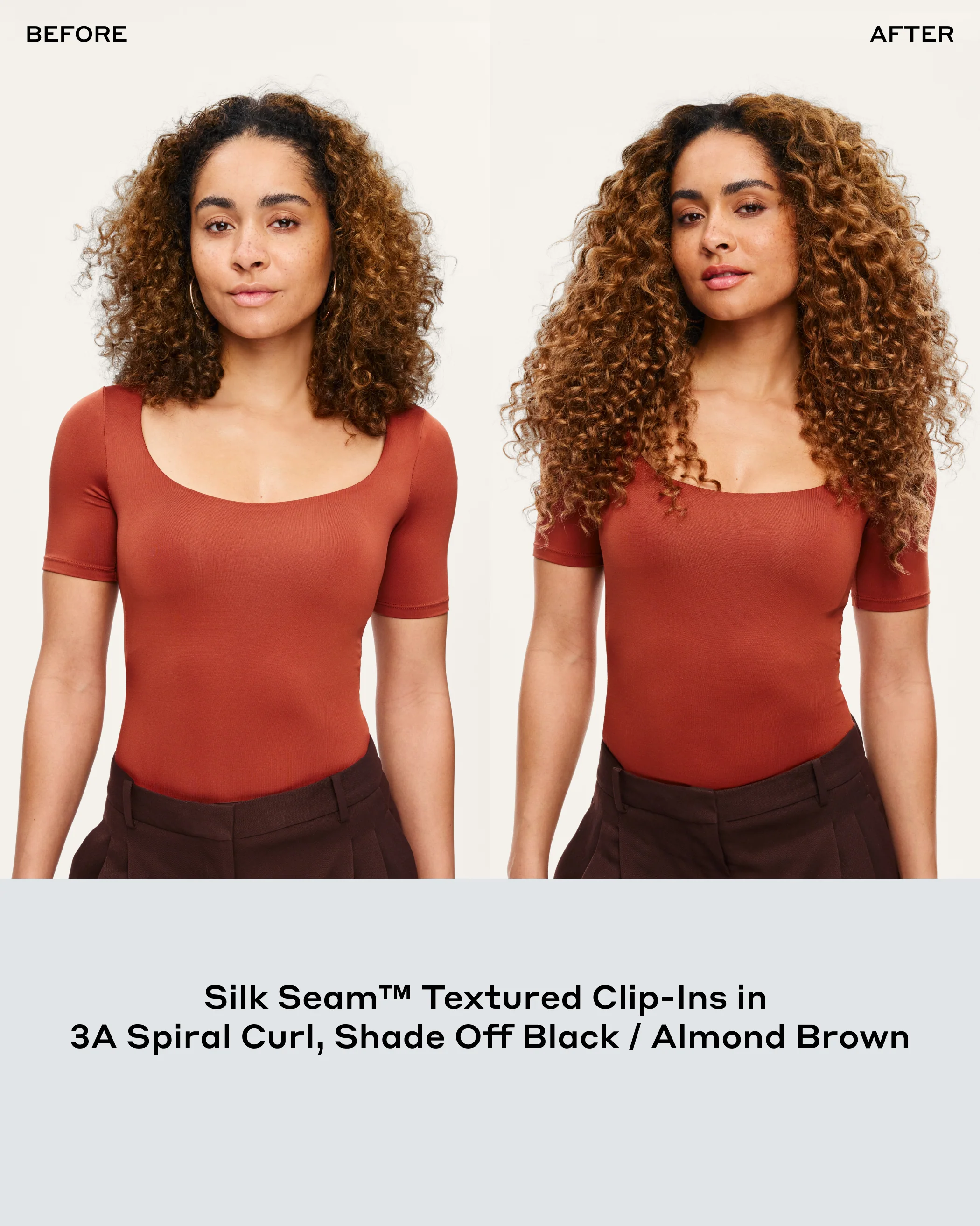 Silk Seam™ Textured Clip-In, Off Black #1B Natural 3A - Image 2